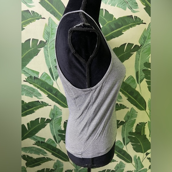 American Eagle Striped High Neck Tank Top Size L black and white - Picture 5 of 6
